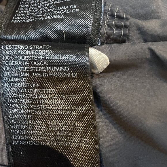 The North Face 550 Down Puffer Jacket in black NO SIZE TAG S / M - Picture 7 of 9